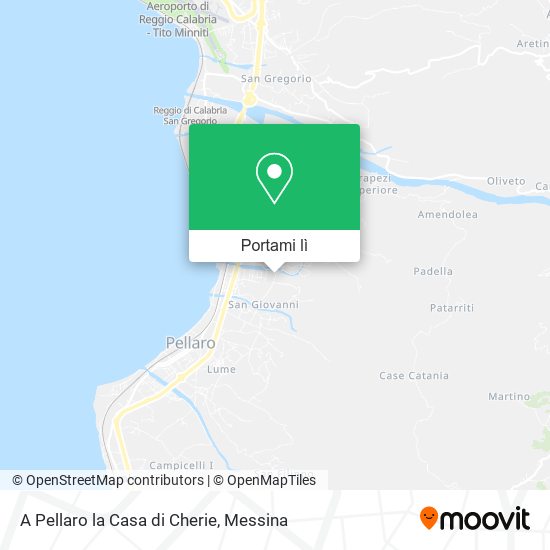 Mappa A Pellaro la Casa di Cherie