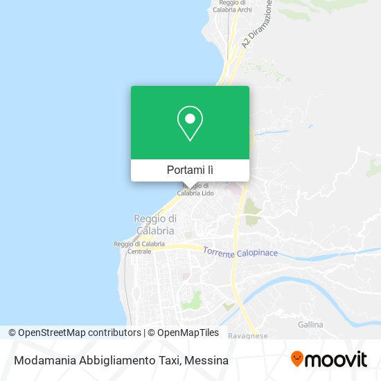 Mappa Modamania Abbigliamento Taxi