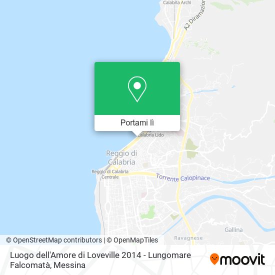 Mappa Luogo dell'Amore di Loveville 2014 - Lungomare Falcomatà
