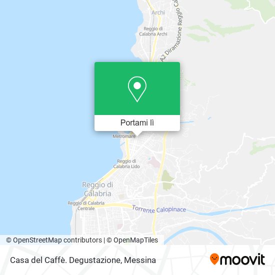 Mappa Casa del Caffè. Degustazione