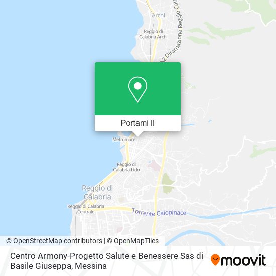 Mappa Centro Armony-Progetto Salute e Benessere Sas di Basile Giuseppa