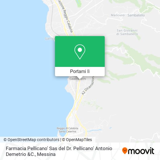 Mappa Farmacia Pellicano' Sas del Dr. Pellicano' Antonio Demetrio &C.