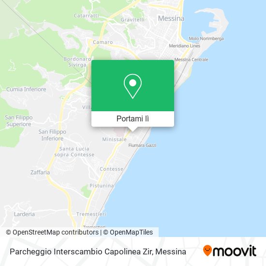 Mappa Parcheggio Interscambio Capolinea Zir