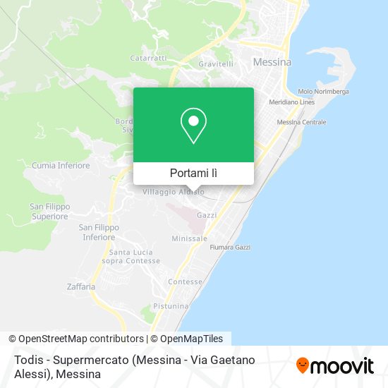 Mappa Todis - Supermercato (Messina - Via Gaetano Alessi)