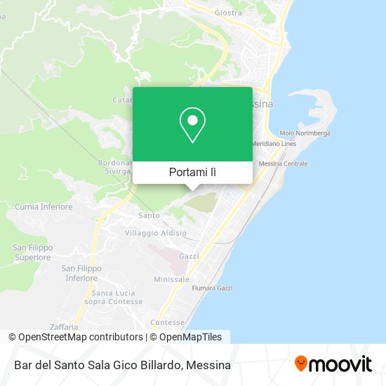 Mappa Bar del Santo Sala Gico Billardo