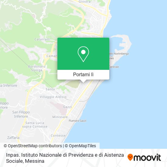 Mappa Inpas. Istituto Nazionale di Previdenza e di Aistenza Sociale
