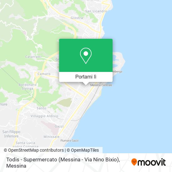 Mappa Todis - Supermercato (Messina - Via Nino Bixio)