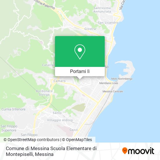 Mappa Comune di Messina Scuola Elementare di Montepiselli