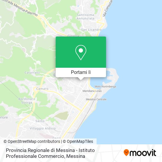 Mappa Provincia Regionale di Messina - Istituto Professionale Commercio