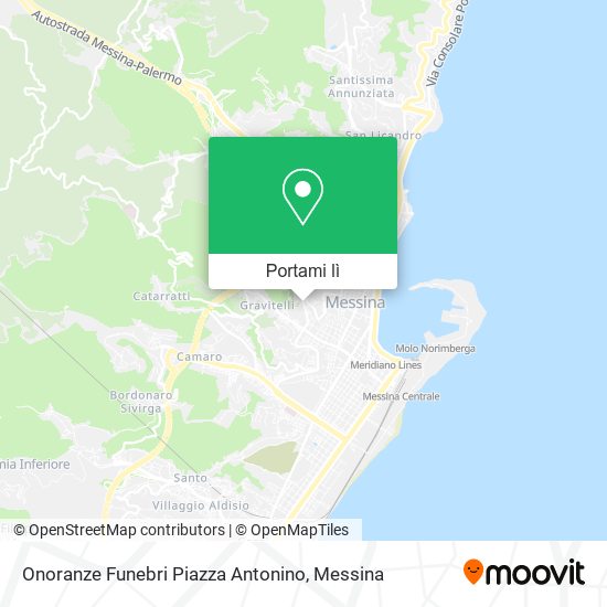 Mappa Onoranze Funebri Piazza Antonino