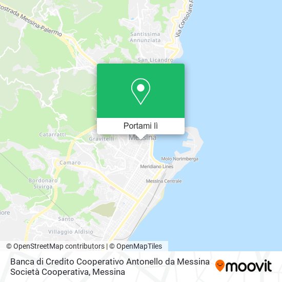 Mappa Banca di Credito Cooperativo Antonello da Messina Società Cooperativa