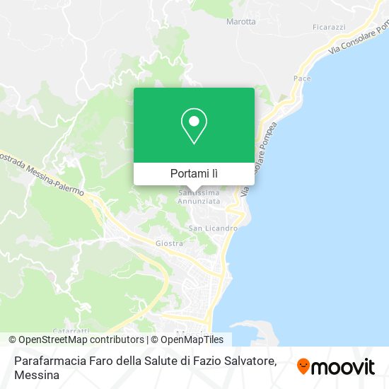 Mappa Parafarmacia Faro della Salute di Fazio Salvatore