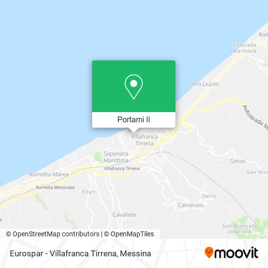 Mappa Eurospar - Villafranca Tirrena