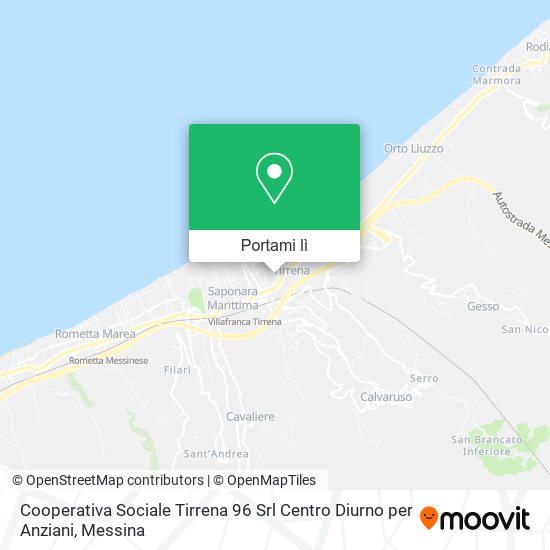 Mappa Cooperativa Sociale Tirrena 96 Srl Centro Diurno per Anziani