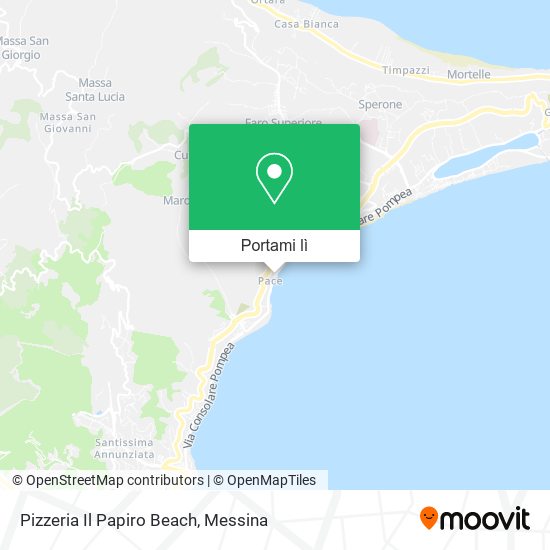 Mappa Pizzeria Il Papiro Beach