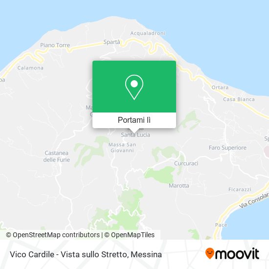 Mappa Vico Cardile - Vista sullo Stretto