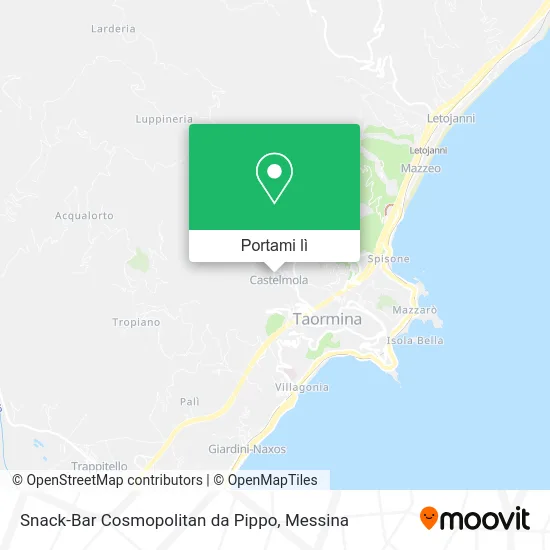 Mappa Snack-Bar Cosmopolitan da Pippo