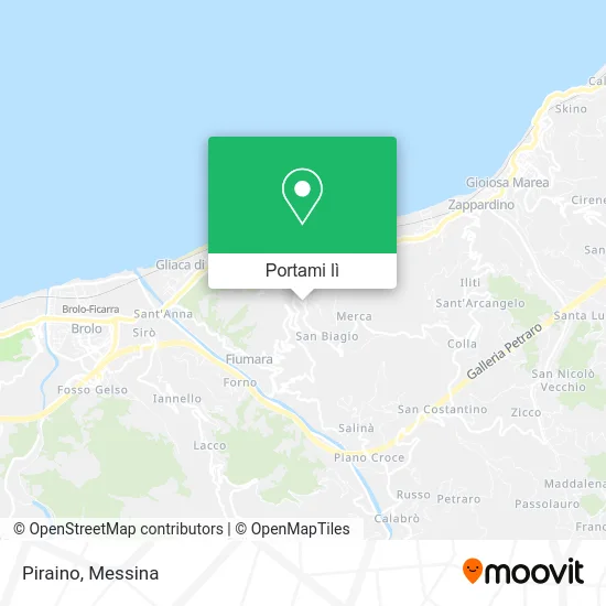 Mappa Piraino