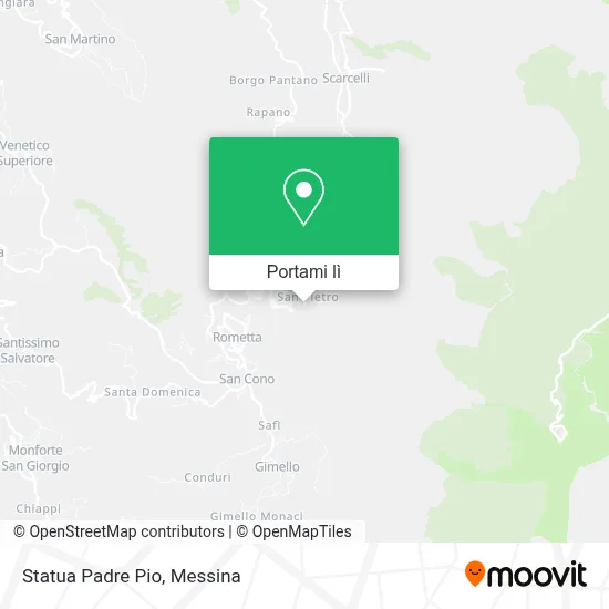 Mappa Statua Padre Pio