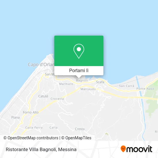 Mappa Ristorante Villa Bagnoli