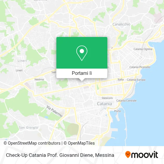 Mappa Check-Up Catania Prof. Giovanni Diene