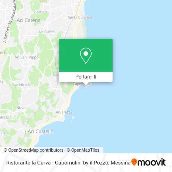 Mappa Ristorante la Curva - Capomulini by il Pozzo