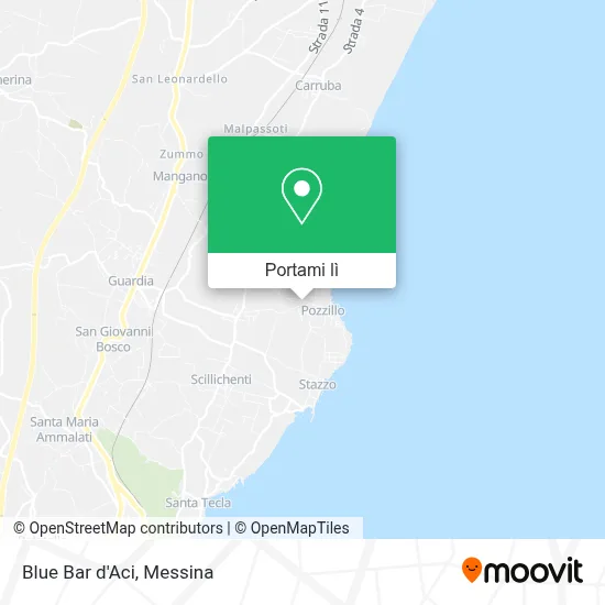 Mappa Blue Bar d'Aci