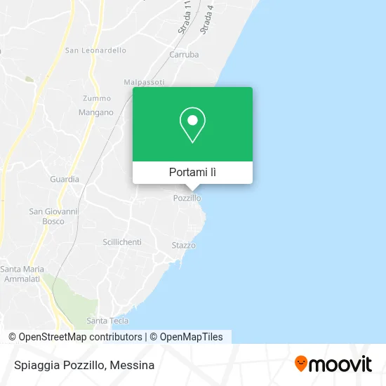 Mappa Spiaggia Pozzillo