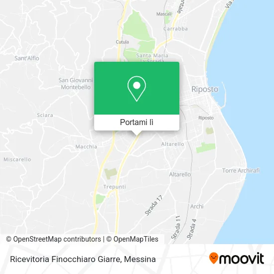 Mappa Ricevitoria Finocchiaro Giarre