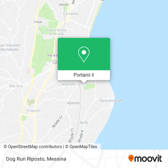 Mappa Dog Run Riposto