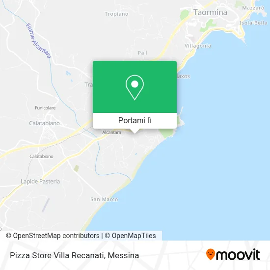 Mappa Pizza Store Villa Recanati