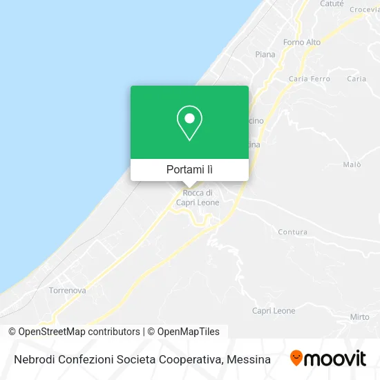 Mappa Nebrodi Confezioni Societa Cooperativa