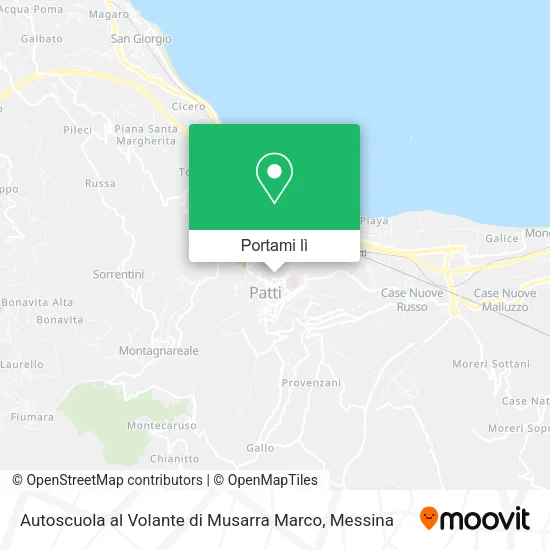 Mappa Autoscuola al Volante di Musarra Marco