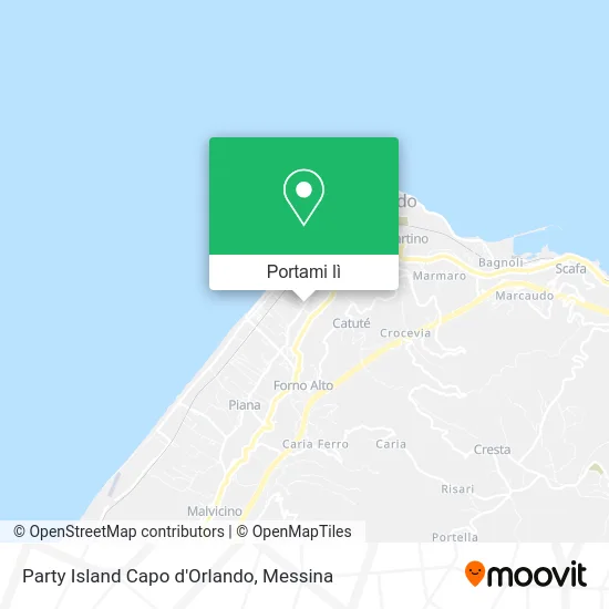 Mappa Party Island Capo d'Orlando