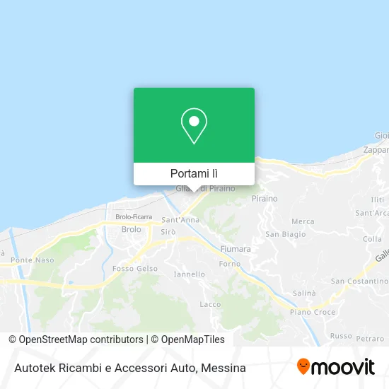 Mappa Autotek Ricambi e Accessori Auto