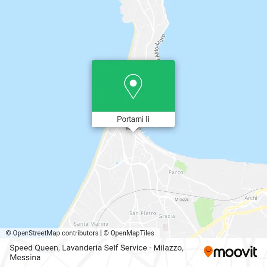 Mappa Speed Queen, Lavanderia Self Service - Milazzo