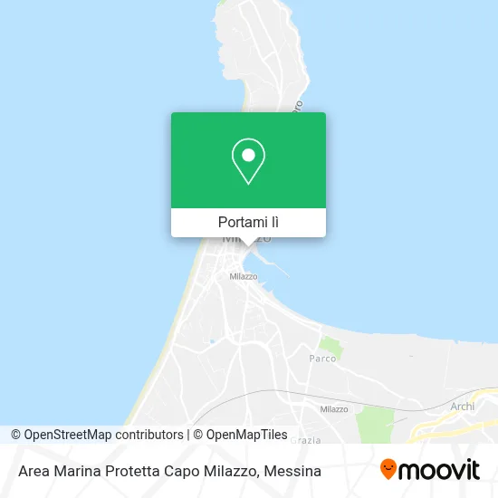 Mappa Area Marina Protetta Capo Milazzo