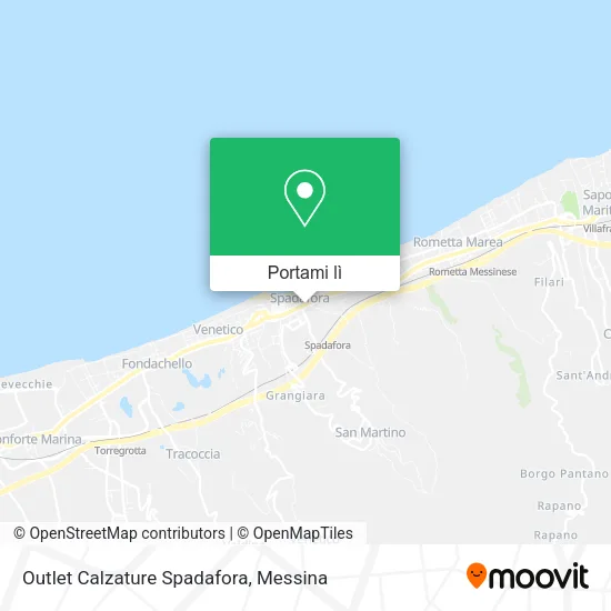 Mappa Outlet Calzature Spadafora