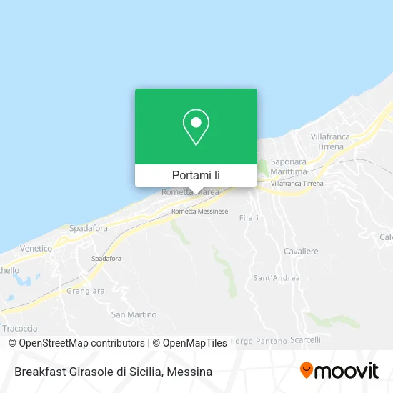 Mappa Breakfast Girasole di Sicilia