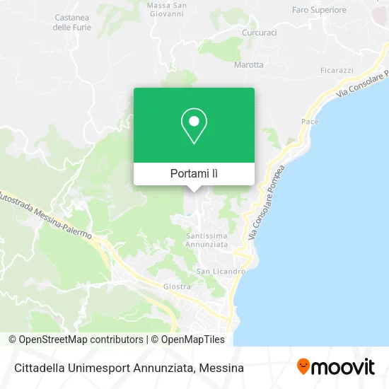 Mappa Cittadella Unimesport Annunziata