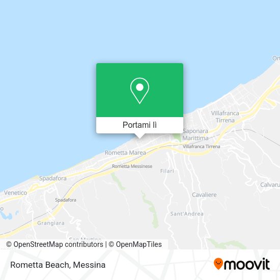 Mappa Rometta Beach