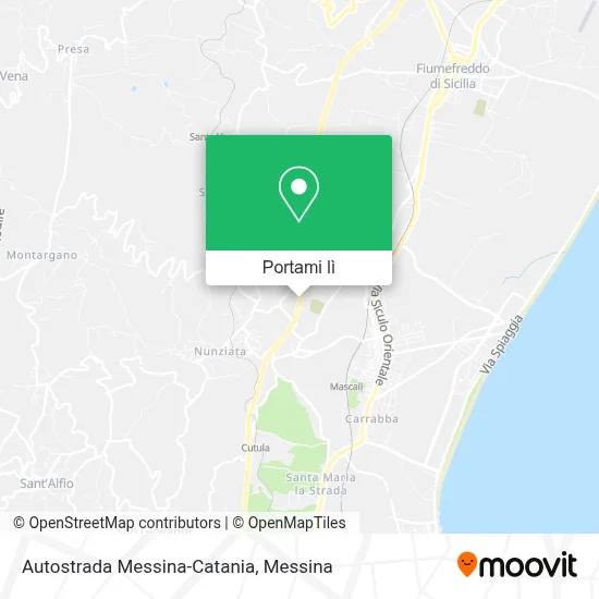 Mappa Autostrada Messina-Catania