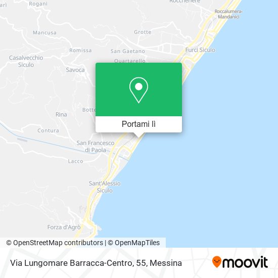 Mappa Via Lungomare Barracca-Centro, 55