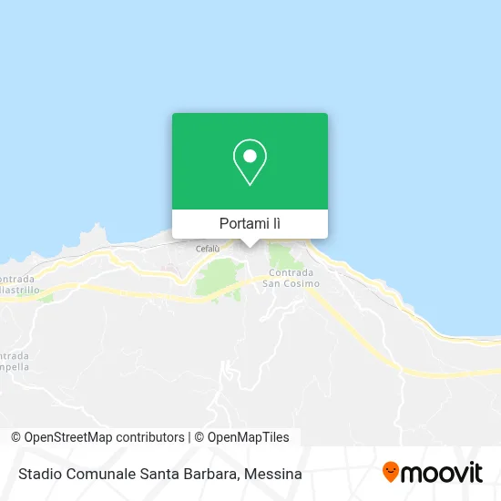 Mappa Stadio Comunale Santa Barbara
