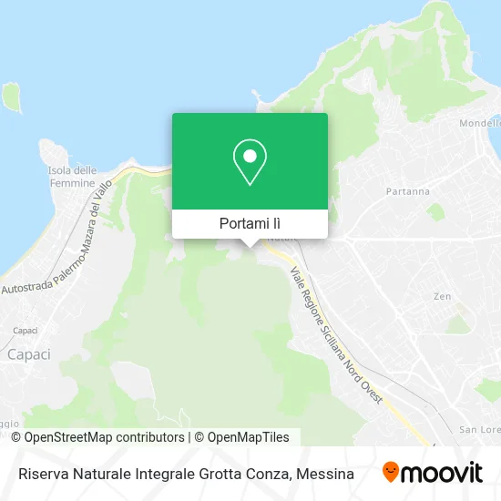 Mappa Riserva Naturale Integrale Grotta Conza