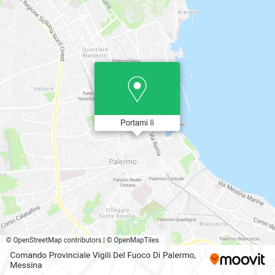 Mappa Comando Provinciale Vigili Del Fuoco Di Palermo