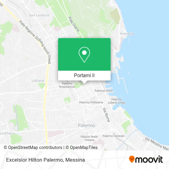 Mappa Excelsior Hilton Palermo