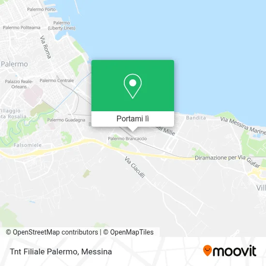Mappa Tnt Filiale Palermo