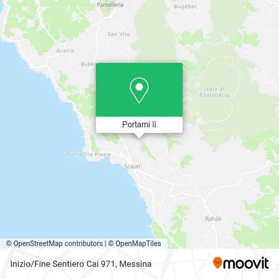 Mappa Inizio/Fine Sentiero Cai 971
