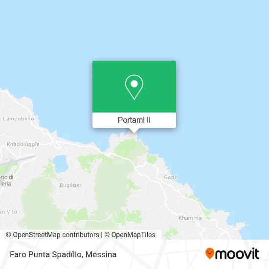 Mappa Faro Punta Spadíllo